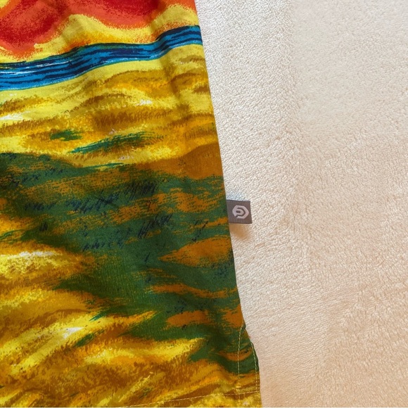 Vintage Ocean Pacific OP Hawaiian Shirt Medium Surf Sunset Beach Red Button Up - Picture 3 of 14